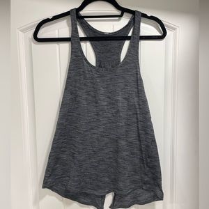 Lululemon Grey Tank Top w/ Slit in the Top and Bottom of Back